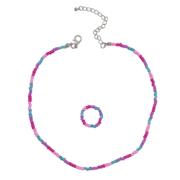Kaulakoru, FRENCH RIVIERA | Colourful Beach Necklace with Ring