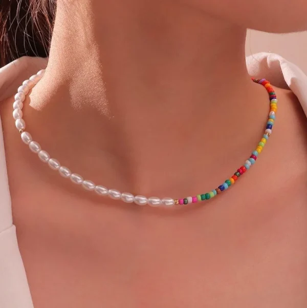 Kaulakoru, FRENCH RIVIERA | Half & Half Pearl and Surf Necklace