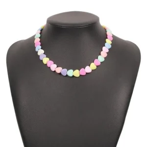 Kaulakoru, FRENCH RIVIERA | Heart Necklace -pastellinsävyinen sydänkoru