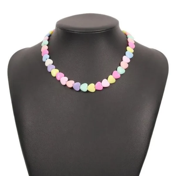 Kaulakoru, FRENCH RIVIERA | Heart Necklace -pastellinsävyinen sydänkoru
