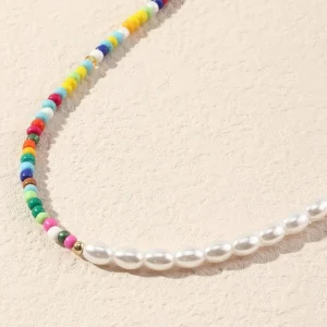 Kaulakoru, FRENCH RIVIERA | Half & Half Pearl and Surf Necklace