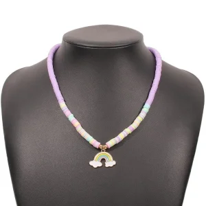 Kaulakoru, FRENCH RIVIERA | Lavender Surf Necklace with Rainbow