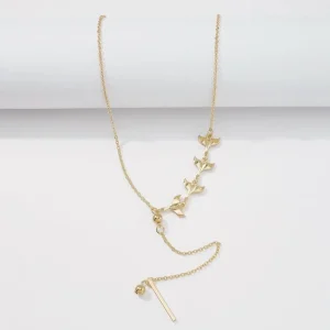 Kaulakoru, FRENCH RIVIERA | Long Whale Tail Necklace in Gold