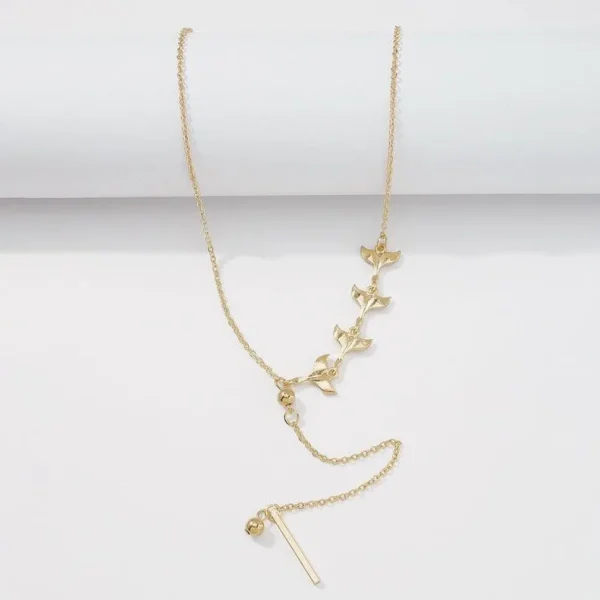 Kaulakoru, FRENCH RIVIERA | Long Whale Tail Necklace in Gold