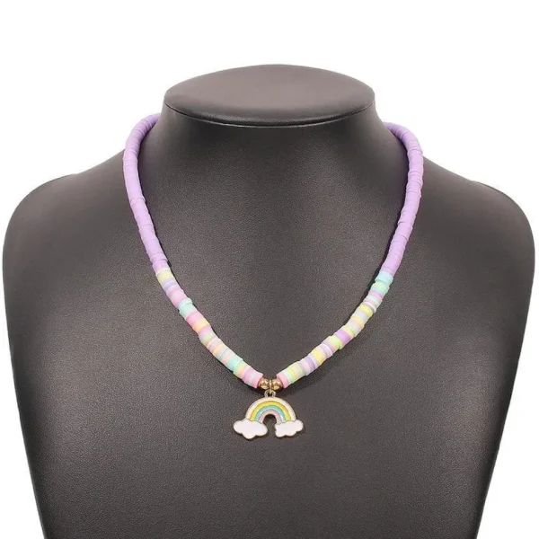 Kaulakoru, FRENCH RIVIERA | Lavender Surf Necklace with Rainbow