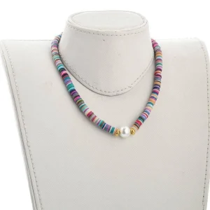 Kaulakoru, FRENCH RIVIERA | Multicolor Surf Necklace with Pearl