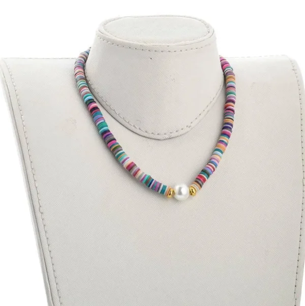 Kaulakoru, FRENCH RIVIERA | Multicolor Surf Necklace with Pearl