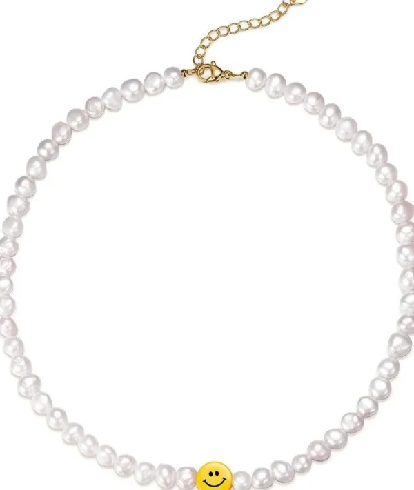 Kaulakoru, FRENCH RIVIERA | Pearl Necklace with Smiley