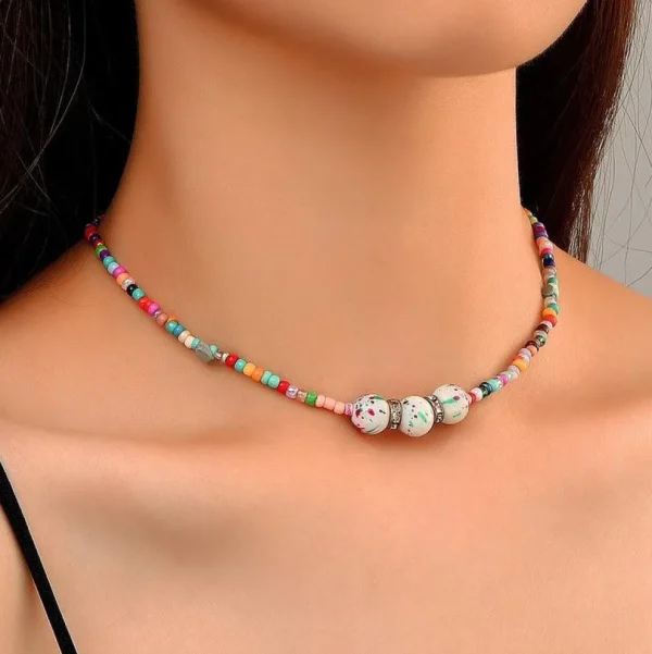 Kaulakoru, FRENCH RIVIERA | Summer Fun Necklace -värikäs helmikaulakoru
