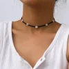 Kaulakoru, FRENCH RIVIERA | Trendy Black & Yellow Flower Necklace
