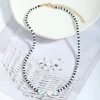 Kaulakoru, FRENCH RIVIERA | Trendy Black & White Boss Necklace