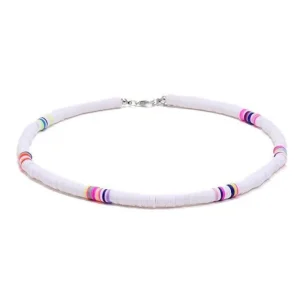 Kaulakoru, FRENCH RIVIERA | White + Multicolor Surf Necklace