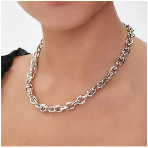 Kaulakoru, PAPARAZZI | Oval Fashion Chain in Silver