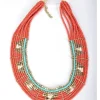 Kaulakoru/ATOLL-PALME, Beads Collar in Coral