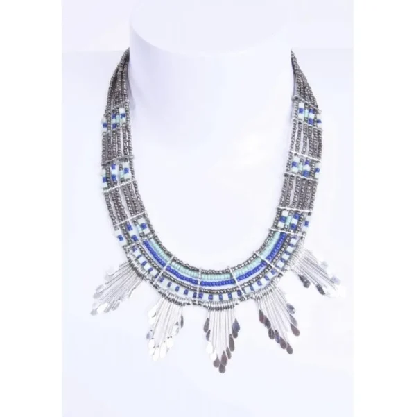 Kaulakoru/ATOLL-PALME, Beads Collar in Turqoise