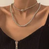 Kaulakorusetti, FRENCH RIVIERA | Silver Pearl Necklace Set