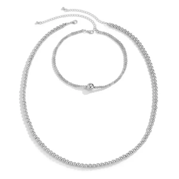 Kaulakorusetti, FRENCH RIVIERA | Silver Pearl Necklace Set