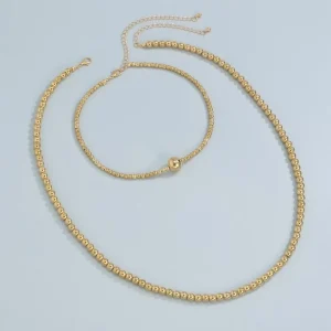 Kaulakorusetti, FRENCH RIVIERA | Gold Pearl Necklace Set