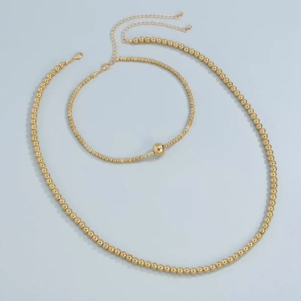 Kaulakorusetti, FRENCH RIVIERA | Gold Pearl Necklace Set