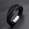 Keinonahkainen rannekoru, Multilayer Black Faux Leather Bracelet