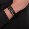 Kerroksellinen rannekoru, Hamsa Hand in Black -rannekoru luonnonkivin