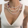Kerroskaulakoru, FRENCH RIVIERA | Trendy Colourful Three Piece Necklace