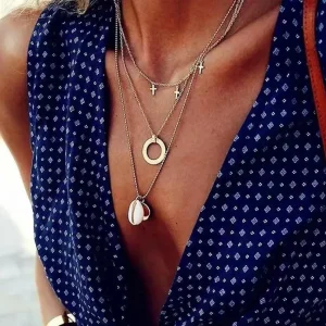 Kerroskaulakoru, FRENCH RIVIERA | Summer Layer Necklace in Gold