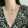 Kerroskaulakoru, FRENCH RIVIERA | Stylish Light Gold Layer Necklace