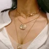 Kerroskaulakoru, FRENCH RIVIERA | Classic Three Layer Necklace in Gold