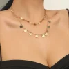 Kerroskaulakoru, FRENCH RIVIERA | Two Layer Lily Necklace in Gold