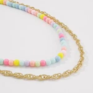 Kerroskaulakoru, FRENCH RIVIERA | Trendy Colourful Necklace with Chain