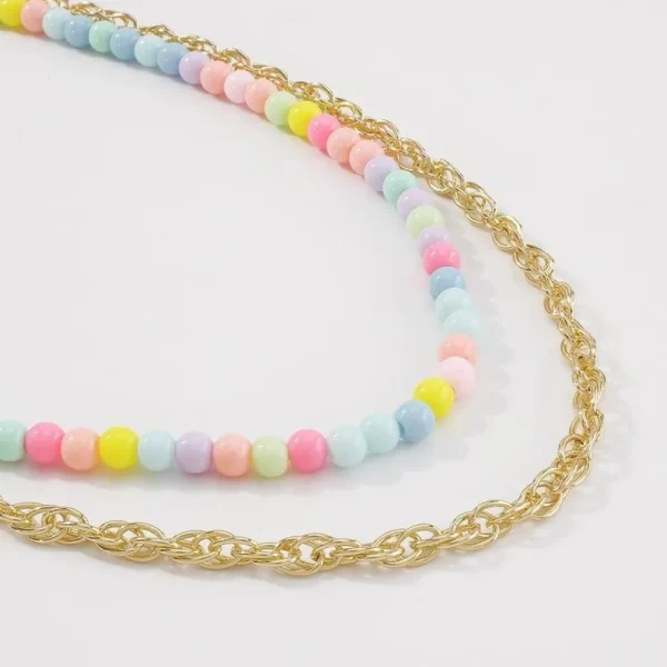 Kerroskaulakoru, FRENCH RIVIERA | Trendy Colourful Necklace with Chain