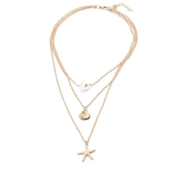 Kerroskaulakoru, FRENCH RIVIERA | Summer Seastar Necklace in Gold