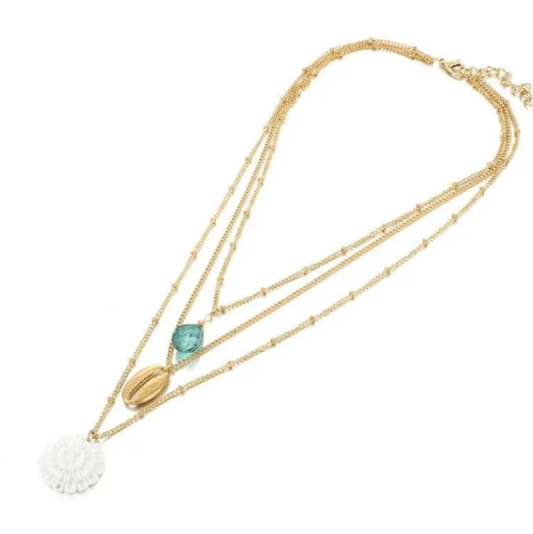 Kerroskaulakoru, FRENCH RIVIERA | Summer Lotus Necklace in Gold