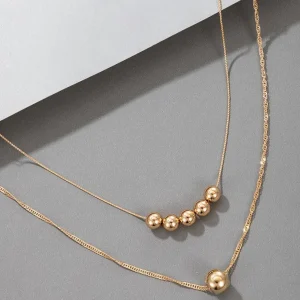Kerroskaulakoru, FRENCH RIVIERA | Two Layer Classic Necklace in Gold
