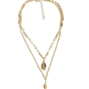 Kerroskaulakoru, FRENCH RIVIERA | Two Layer Seashell Necklace in Gold