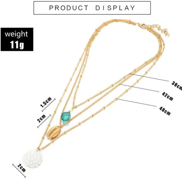 Kerroskaulakoru, FRENCH RIVIERA | Summer Lotus Necklace in Gold