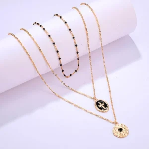 Kerroskaulakoru, FRENCH RIVIERA | Cross Layer Necklace in Gold