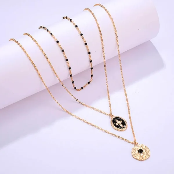 Kerroskaulakoru, FRENCH RIVIERA | Cross Layer Necklace in Gold