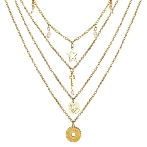 Kerroskaulakoru, FRENCH RIVIERA | Delicate Layer Necklace in Gold