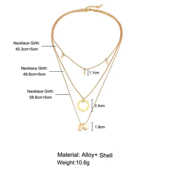 Kerroskaulakoru, FRENCH RIVIERA | Summer Layer Necklace in Gold