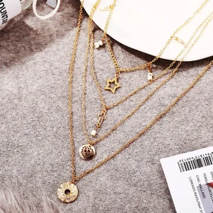 Kerroskaulakoru, FRENCH RIVIERA | Delicate Layer Necklace in Gold