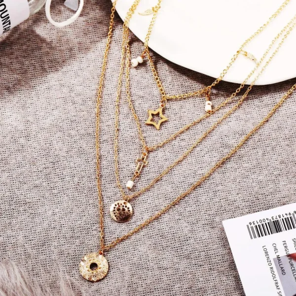 Kerroskaulakoru, FRENCH RIVIERA | Delicate Layer Necklace in Gold