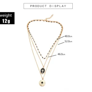 Kerroskaulakoru, FRENCH RIVIERA | Cross Layer Necklace in Gold