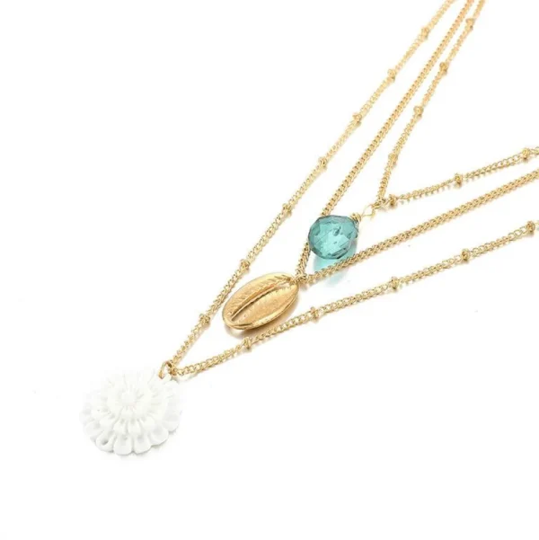 Kerroskaulakoru, FRENCH RIVIERA | Summer Lotus Necklace in Gold