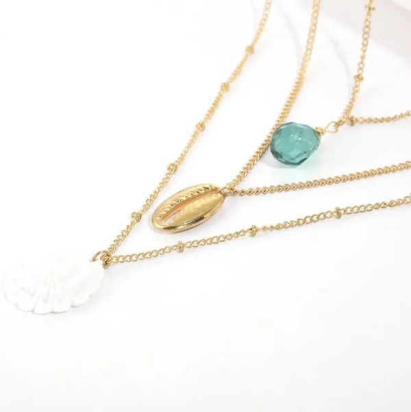 Kerroskaulakoru, FRENCH RIVIERA | Summer Lotus Necklace in Gold
