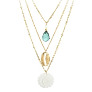 Kerroskaulakoru, FRENCH RIVIERA | Summer Lotus Necklace in Gold