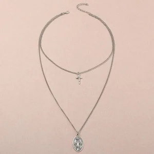 Kerroskaulakoru, PAPARAZZI | Necklace with Cross and Madonna