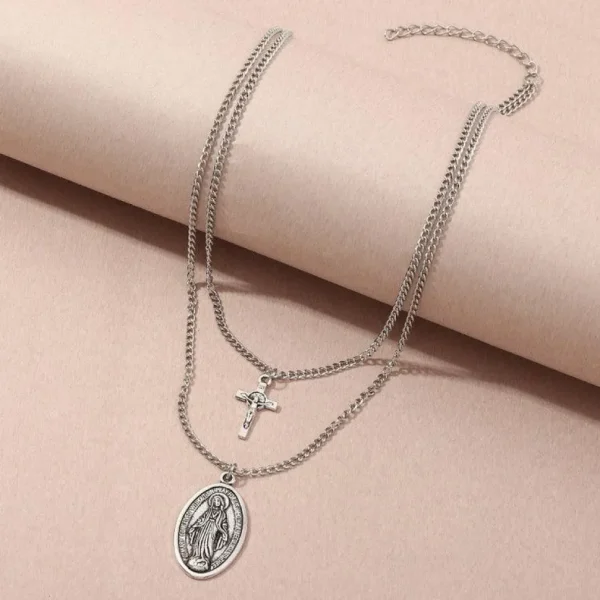 Kerroskaulakoru, PAPARAZZI | Necklace with Cross and Madonna