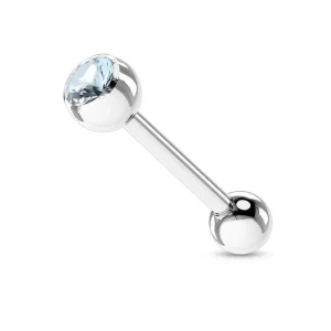 Kielikoru, Barbell 1,6mm Kristalli (vaaleansininen)